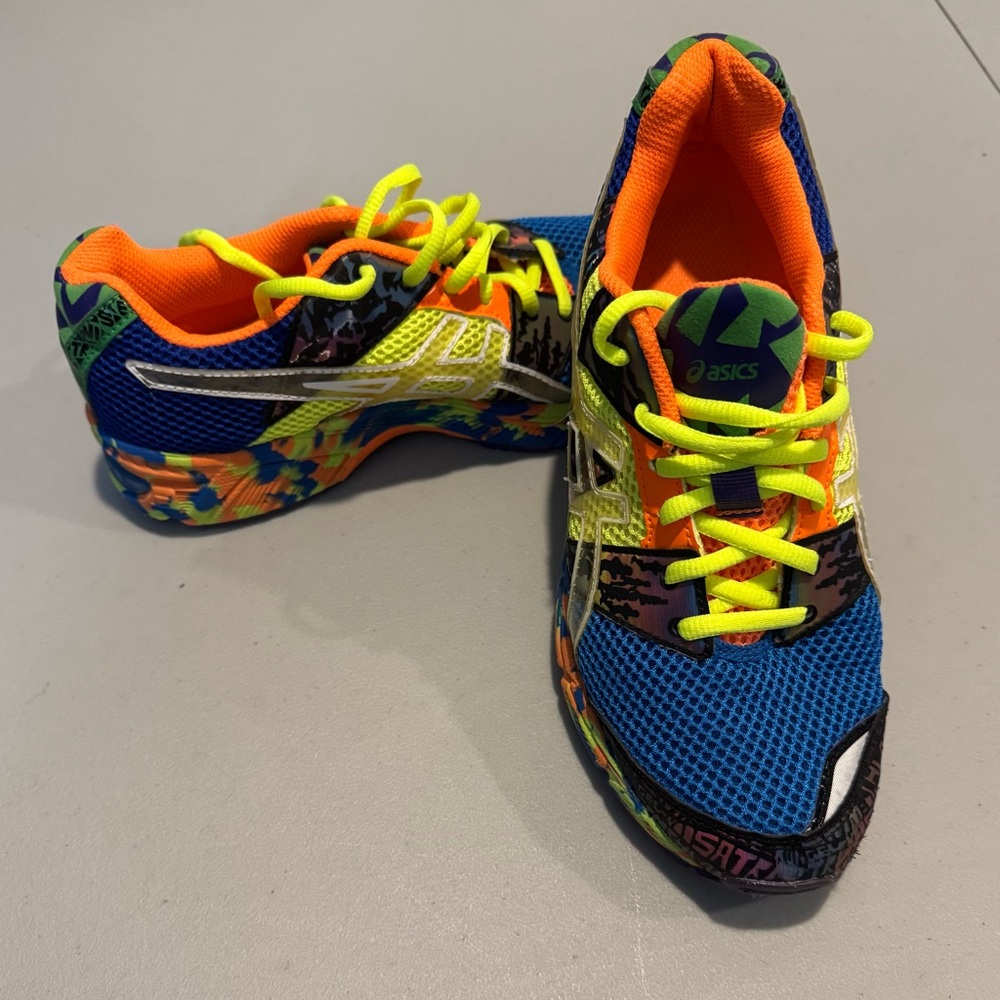 ASICS Kids' Vibrant Blue and Orange Sneakers